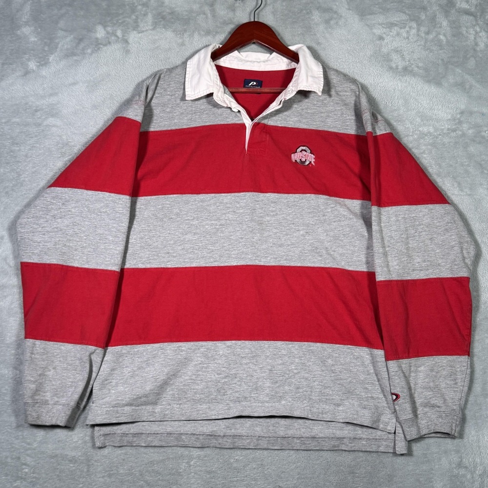 Vintage Ohio State Buckeyes Shirt Mens Large NCAA Football Rugby Pro Player 90s‎